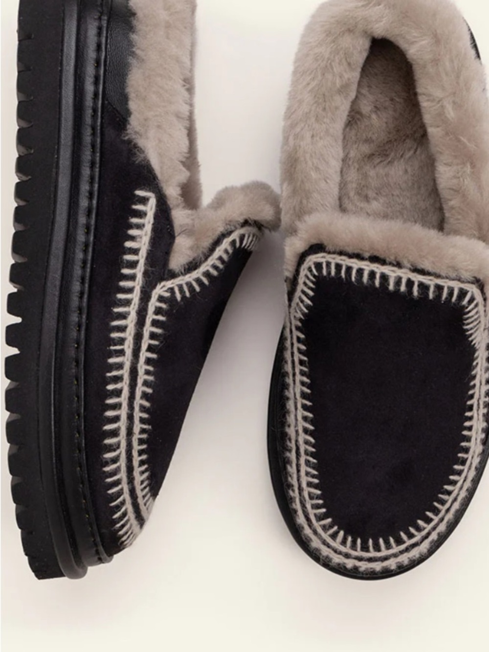 Laidback London‎ jun 4.0 black suede light grey slippers size 7/38